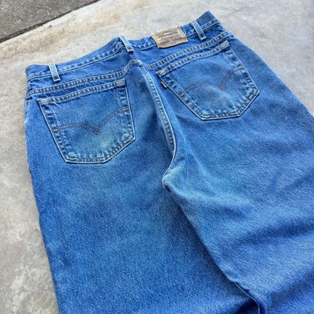 Vintage Y2K Levis 545 Baggy Loose Fit Jeans Blue W36 L34 Made in USA (g4a)